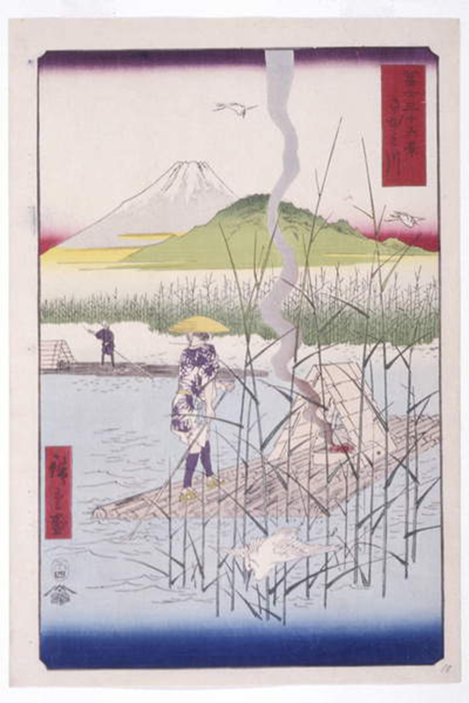 Cuadro en lienzo para dar vida a paredes vacías: obra del río Sagami de Hiroshige 60x90 5