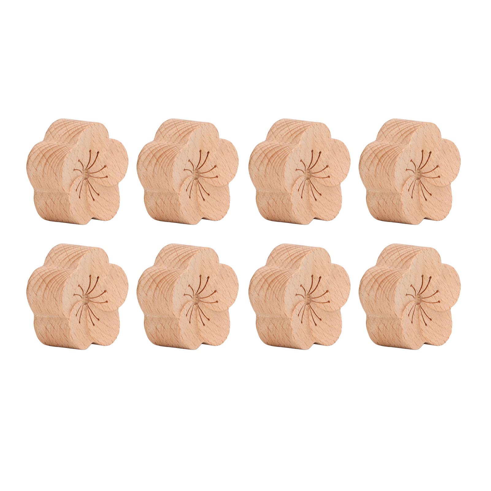 Difusor de aceite esencial con forma de flor de ciruela, difusor de madera de haya natural para coches, oficinas, dormitorios y estudios de yoga con clip compacto