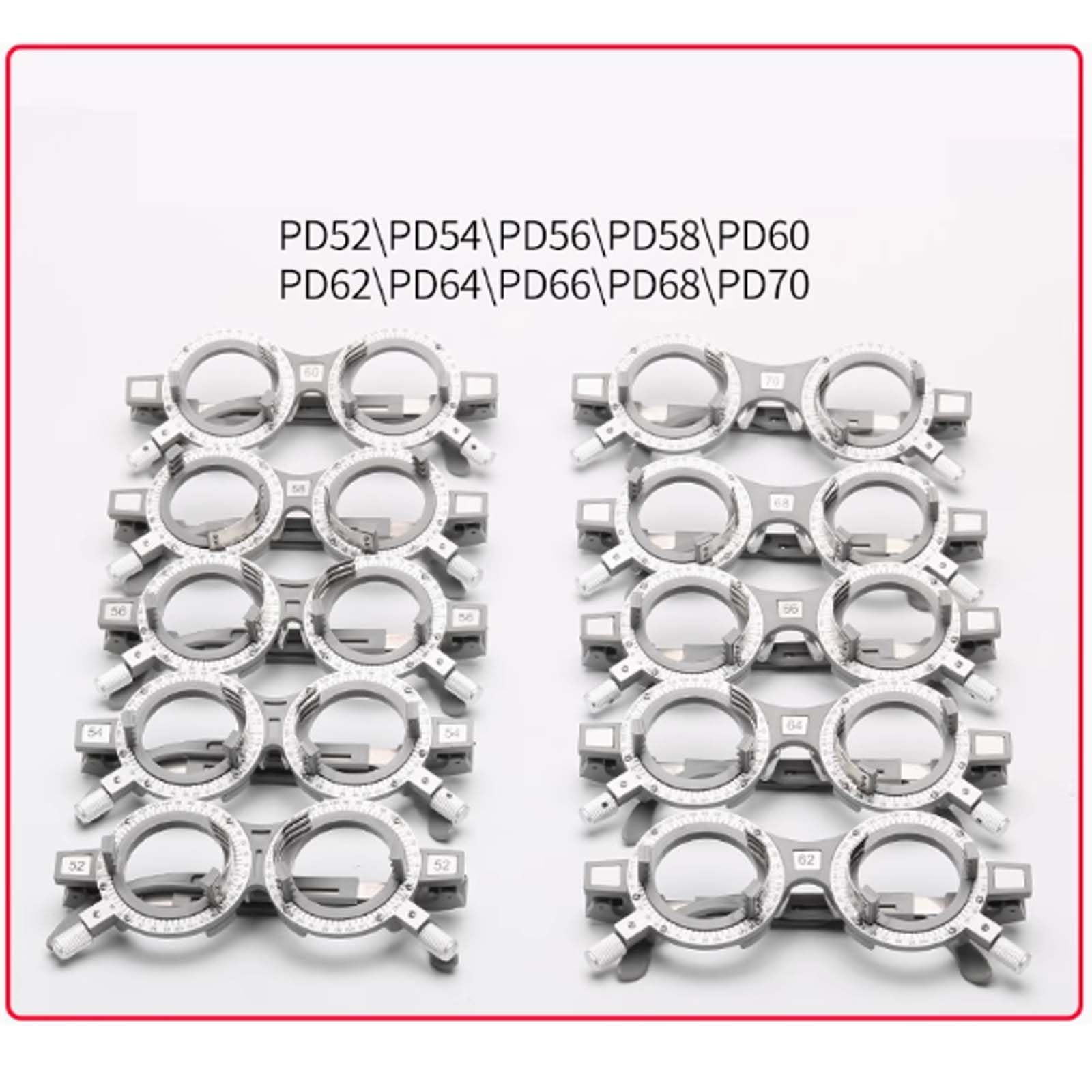 Prueba de Montura de Prueba de Optometría PD58-66 para Gafas, Inserto de Montura Ajustable para Gafas, Equipo para Gafas
