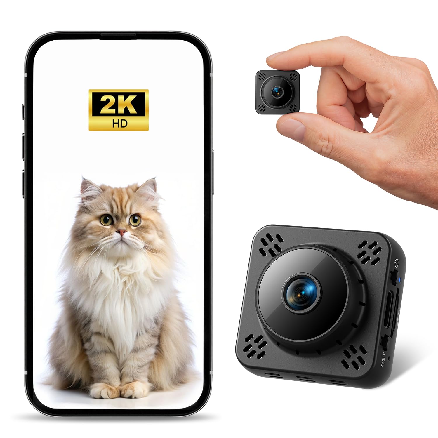Hidden Camera Mini Nanny Cam Wireless with Free Cloud Storage WiFi Offline Recording Motion Detection Night Vision for