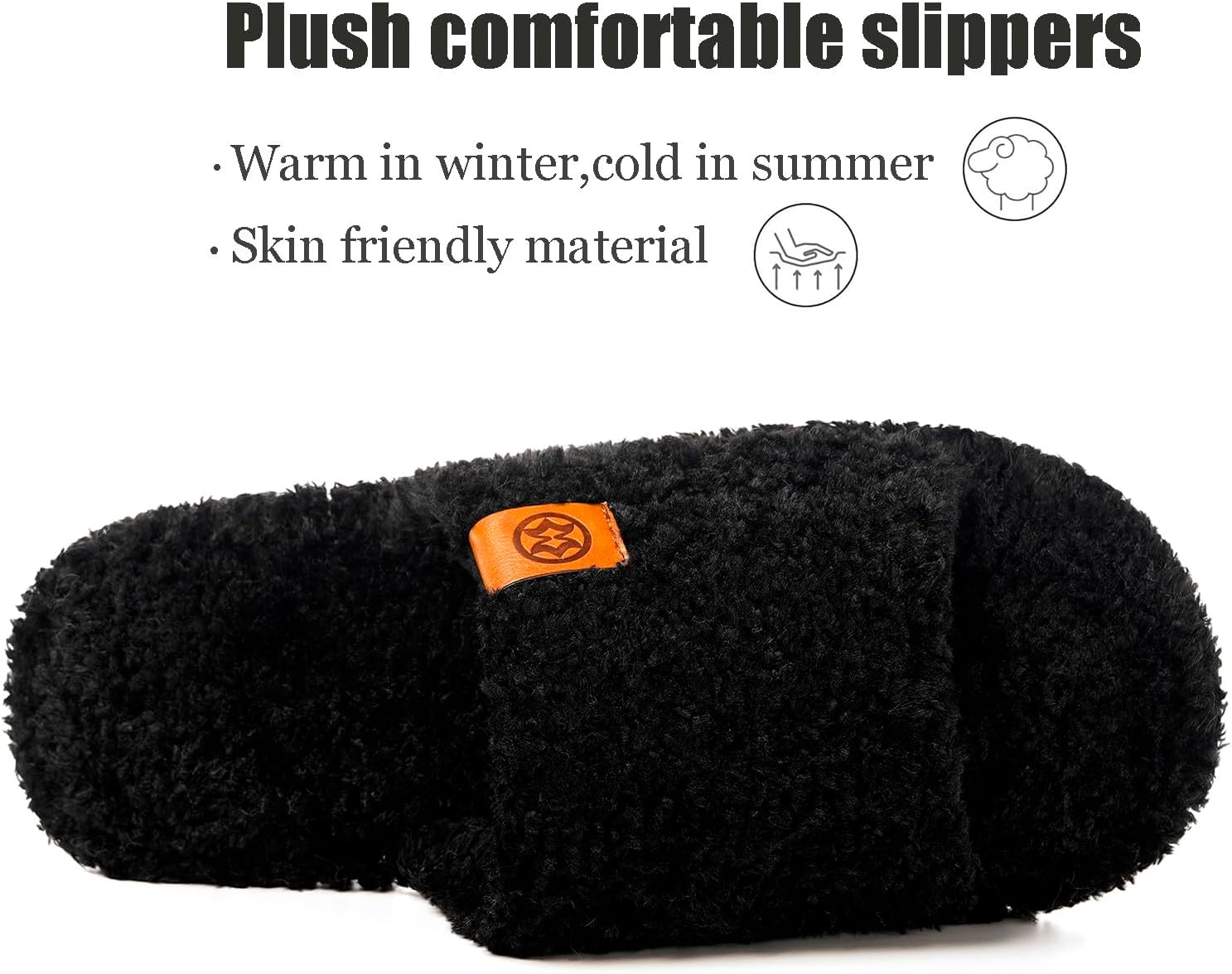 Dokela Fuzzy Open Toe Slippers for Women Soft Memory Foam Indoor House Shoes Slip On Cozy Bedroom Slippers Ladies Lightweight Non-Slip Home Slides - Image 3