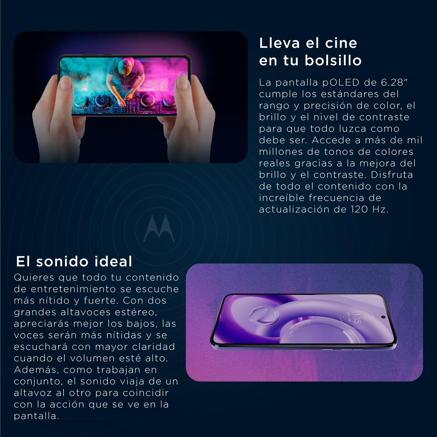 Motorola Edge 30 Neo, 128 GB, 8 GB de RAM, Cámara Trasera Doble de 64MP, Pantalla OLED de 6.3 Pulgadas, 34h de Batería, Celular Desbloqueado Nacional