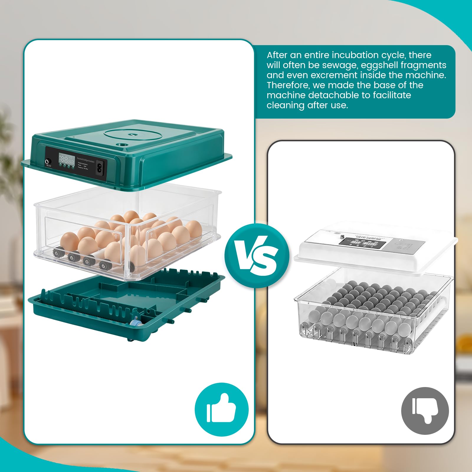 Incubatrice Automatica 24-30 Uova, girauova e Lampada LED. Girauova Ogni 2h, Temperatura Uniforme, 3 Zone d'Acqua, No rabbocco, LED per Controllo Uova, Galline, Anatre, quaglie, oche | Controllo della temperatura e dell'umidità, approvvigionamento automat