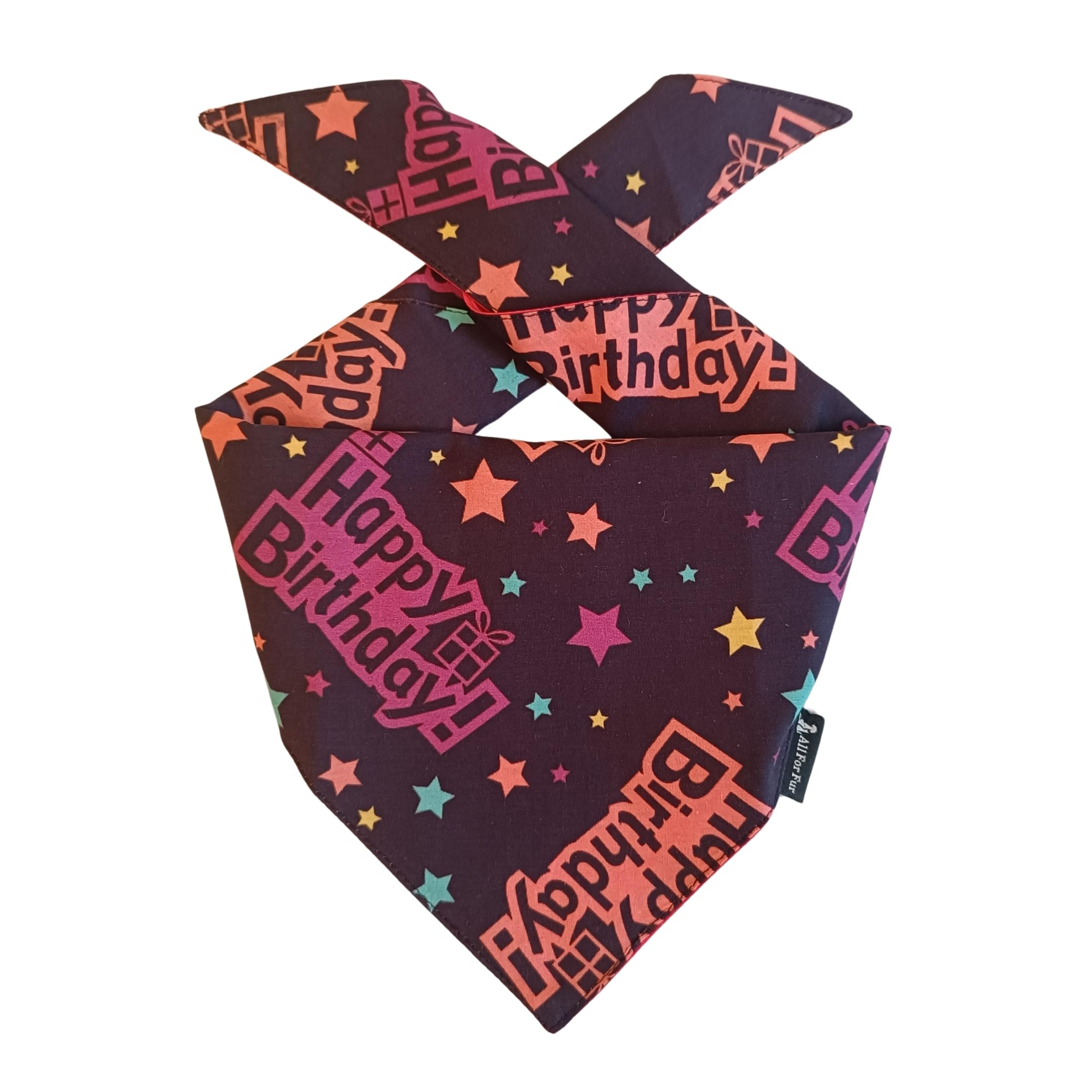 All For Fur Dog & Cat Bandanas | Premium Material | Handmade | Happy Birthday Collection | Pink (B0BW49HDJH) Amazon Price History, Amazon Price Tracker