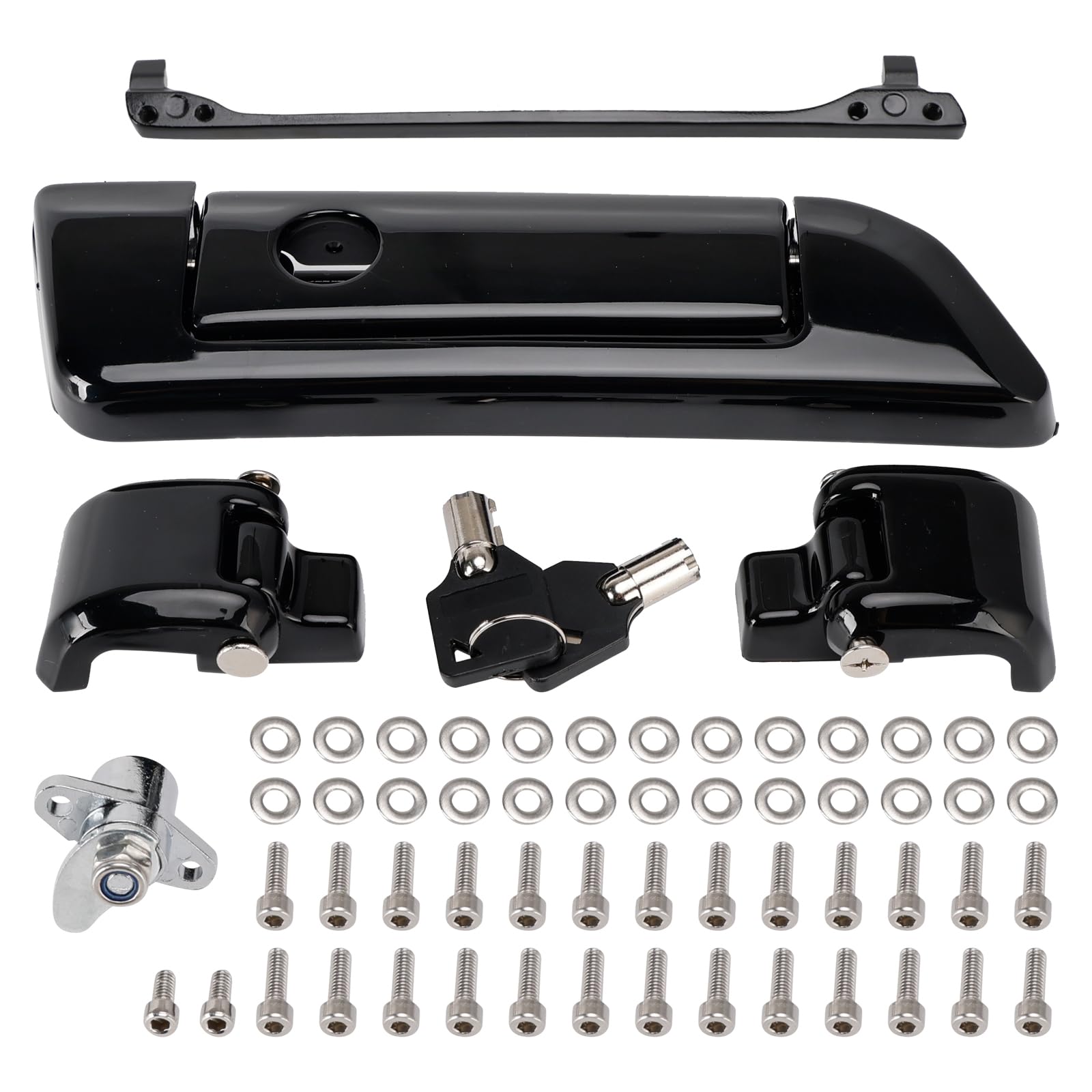 MAD HORNETS Black Hinges and Latch Kit for Touring Razor Chopped King Tour Pack 2014-2023