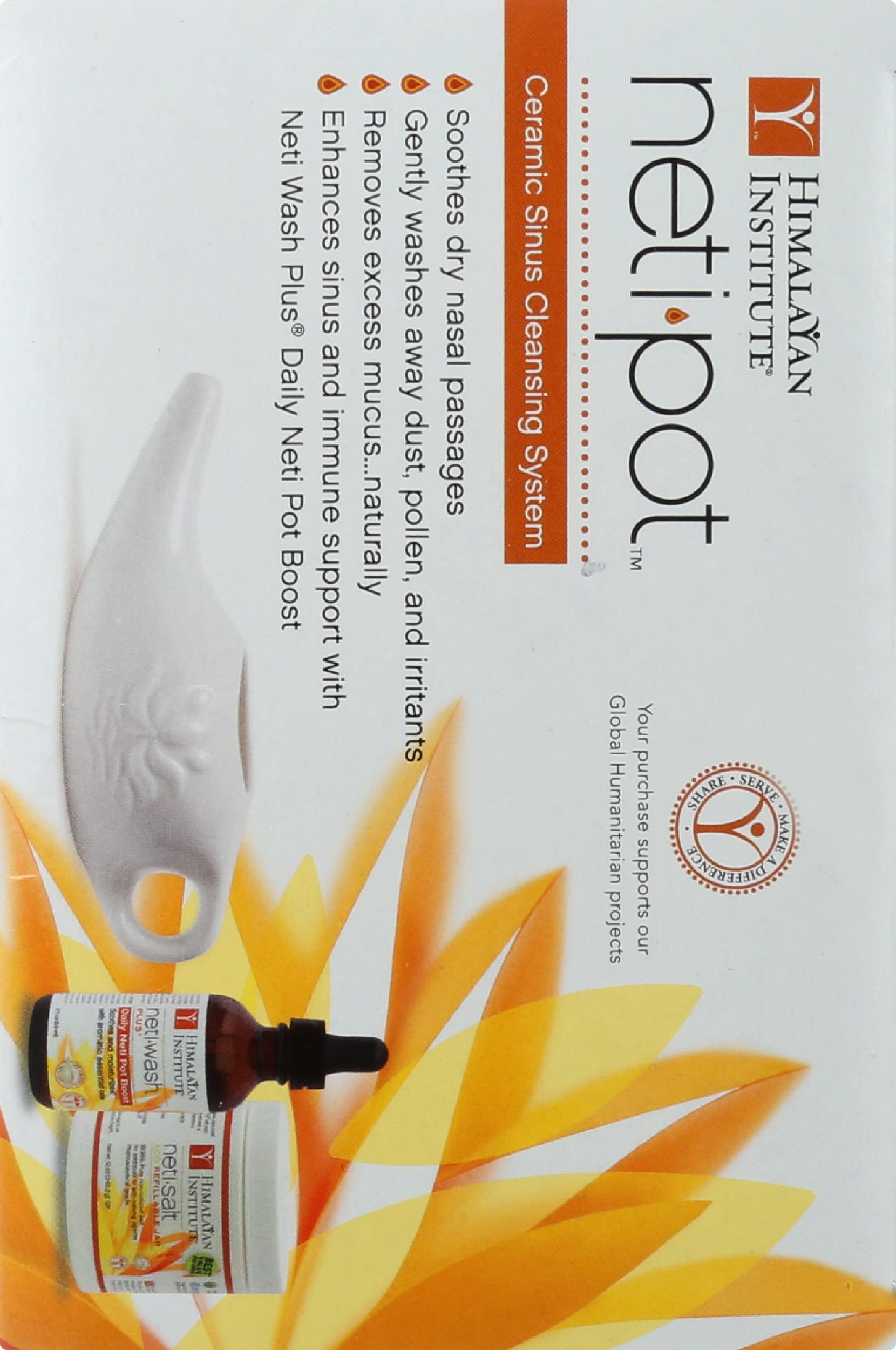 Del Himalaya Chandra Neti Pot Sinus sistema de limpieza Starter Kit