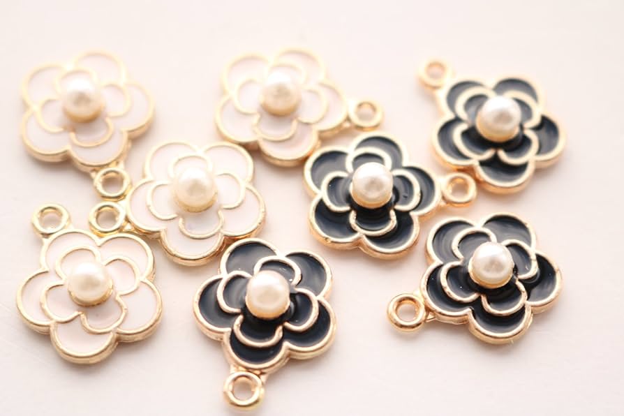 Amazon | 【ハンドメイド素材店】おしゃれ カメリア(黒・10個