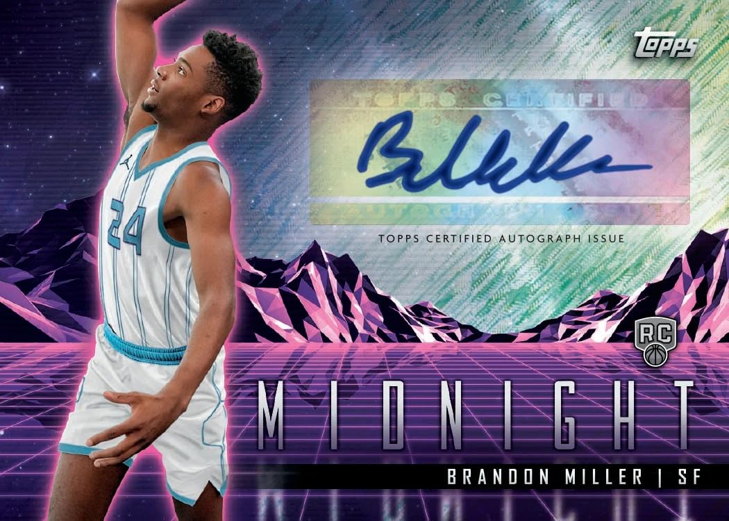 Caja de Tarjetas coleccionables de Baloncesto Midnight 2023/24 (3 autógrafos cromados por Caja de Pasatiempos)