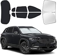 Vista 25 de Parasoles para ventanas de auto para bebé, 4 unidades de 20 x 12 pulgadas, adherencia estática, cubiertas para ventanas laterales, frontales