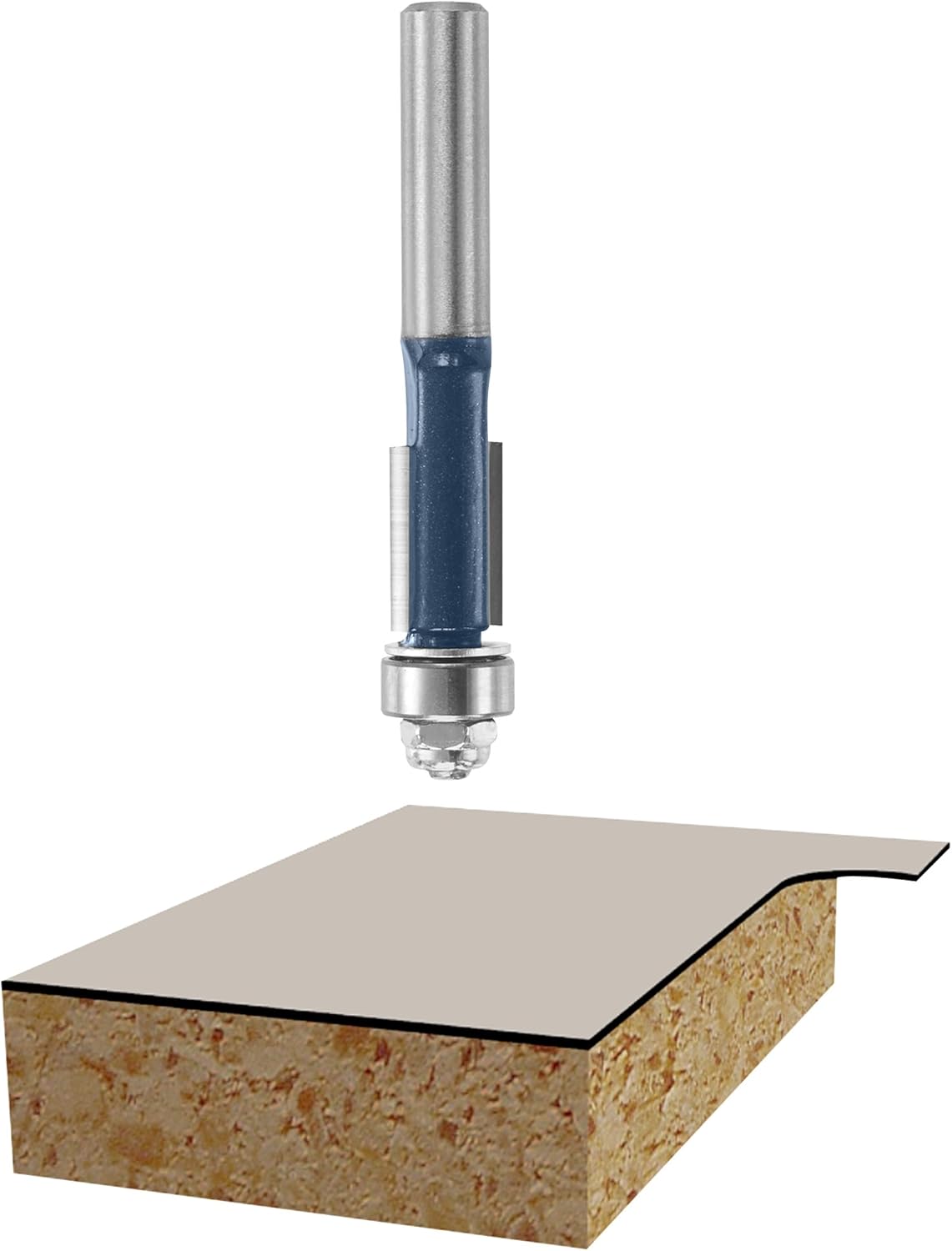 Bosch 85268M 3/8 In. x 1 In. Carbide Tipped 2-Flute Flush Trim Bit