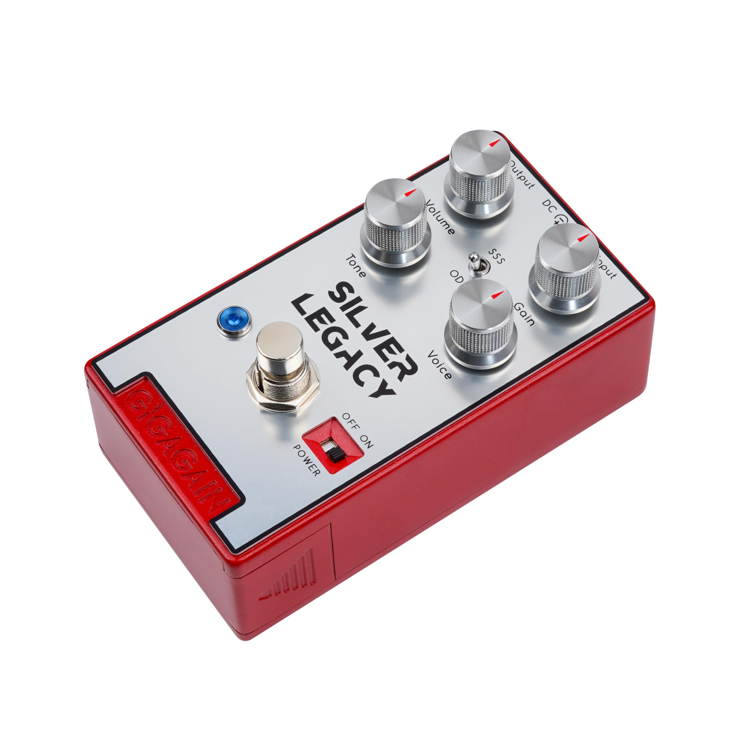 GP06 Silver Legacy Overdrive-Gitarrenpedal – Transparenter Low-Gain-Overdrive, Clean Boost bis leichter Drive, offener Klang, dynamische Ansprache, True Bypass, kompaktes Metallpedal