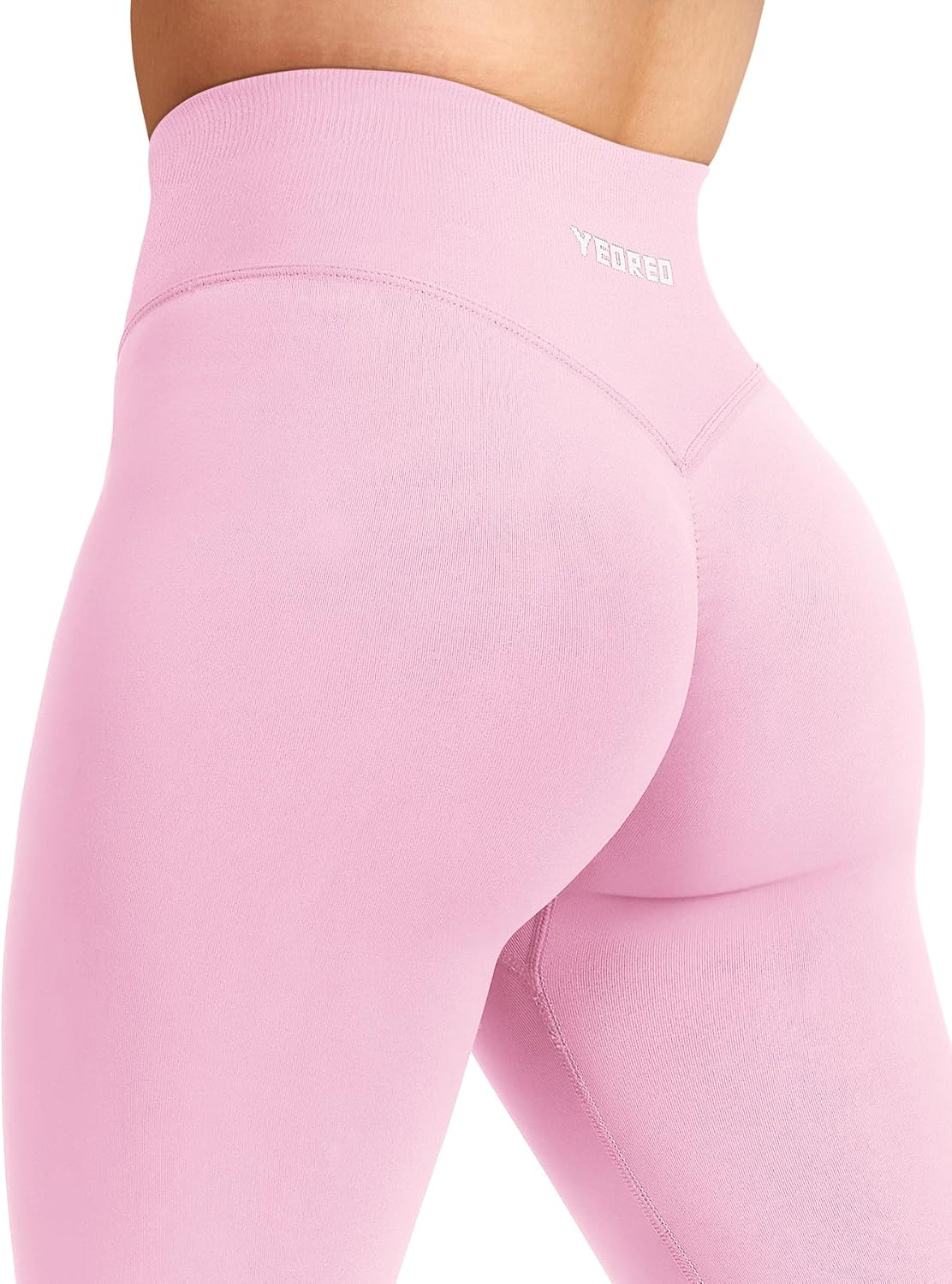 YEOREO Workout Mini Flare Leggings for Women Hidden Scrunch High Waisted Seamless Gym Leggings Brinklie 30" Yoga Pants - Image 4