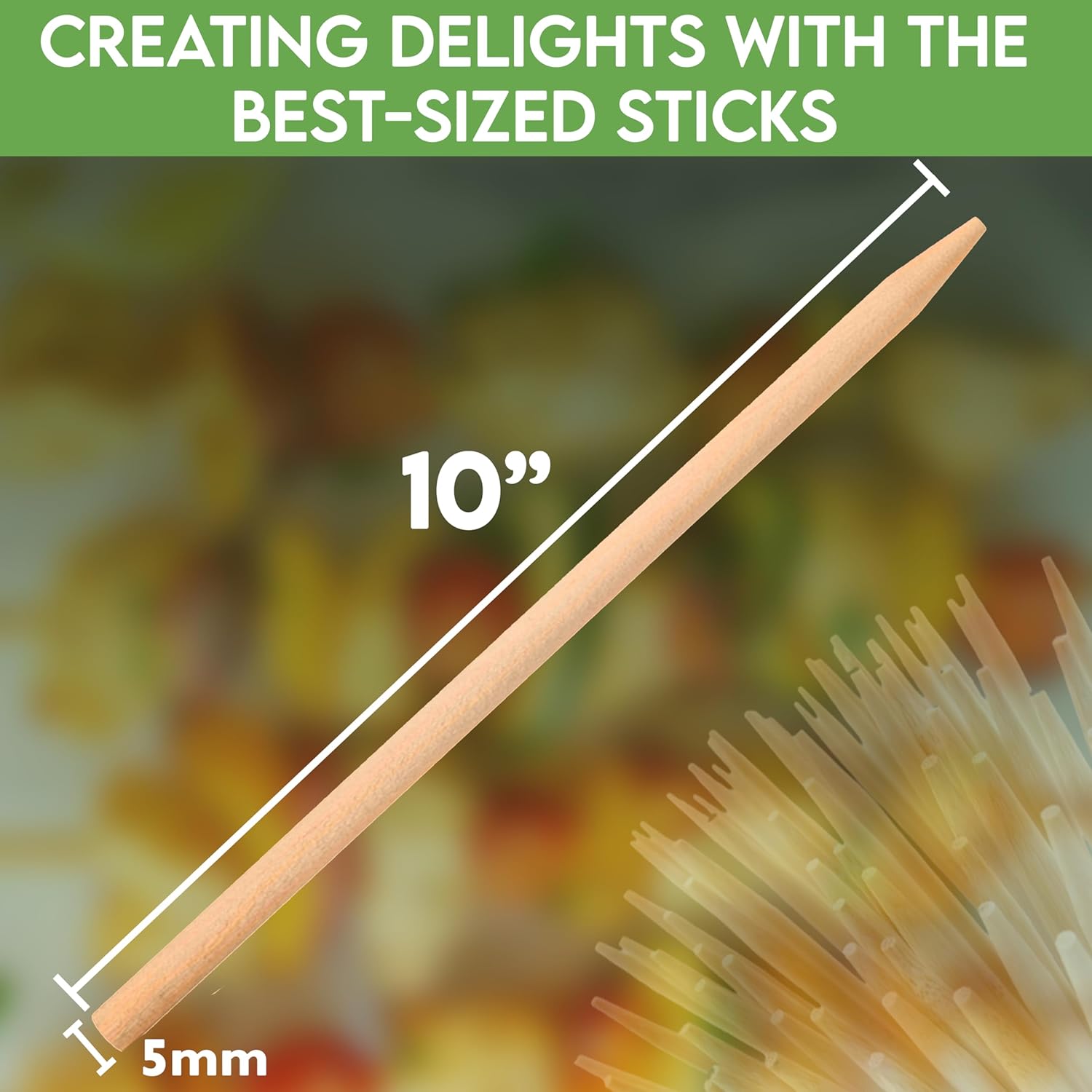 Perfect Stix Wooden Corn Dog Sticks. 10 inch x 3/16 Pack of 1000ct