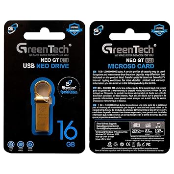 GREEN TECH USB NEO Pen Drive USB Pen Drive/Flash Drive with Metal Body External Storage Device (16 GB)