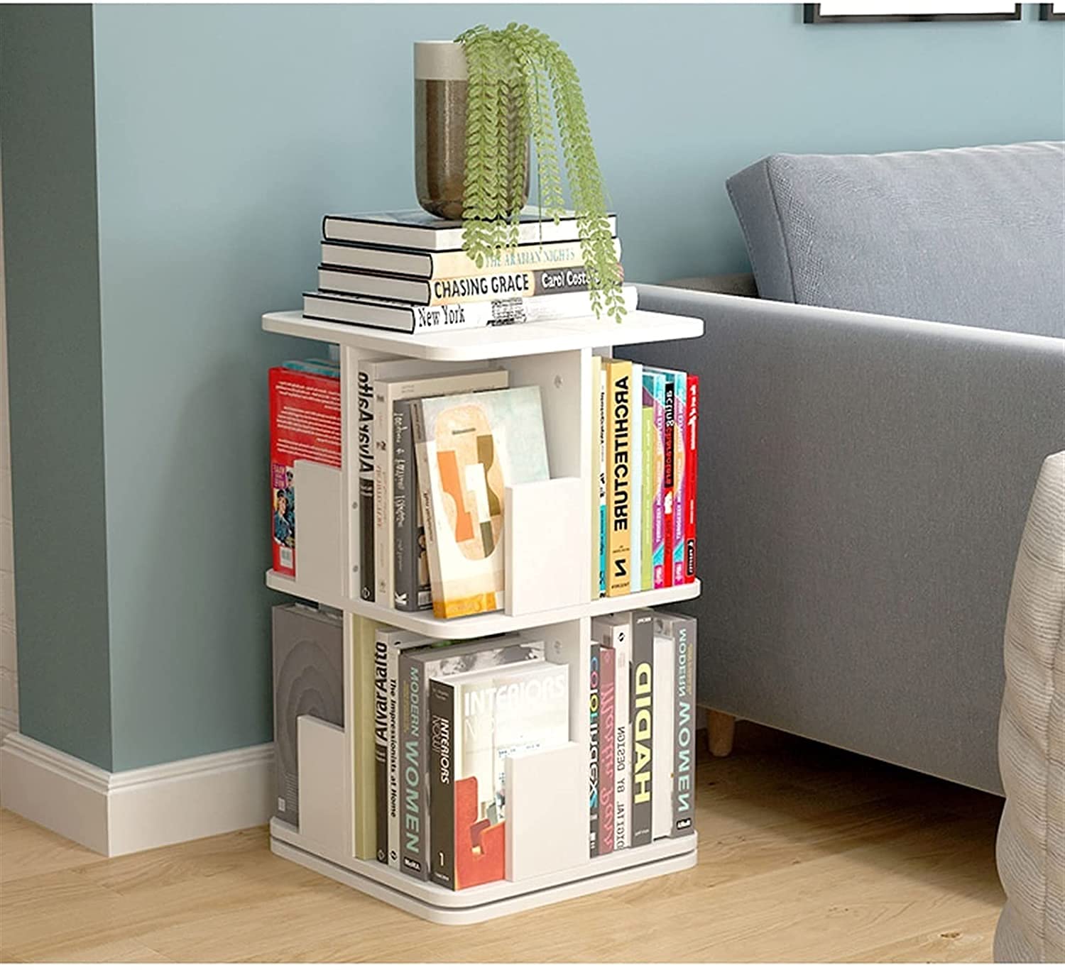 Roterende boekenkast 360 Display Organizer voor