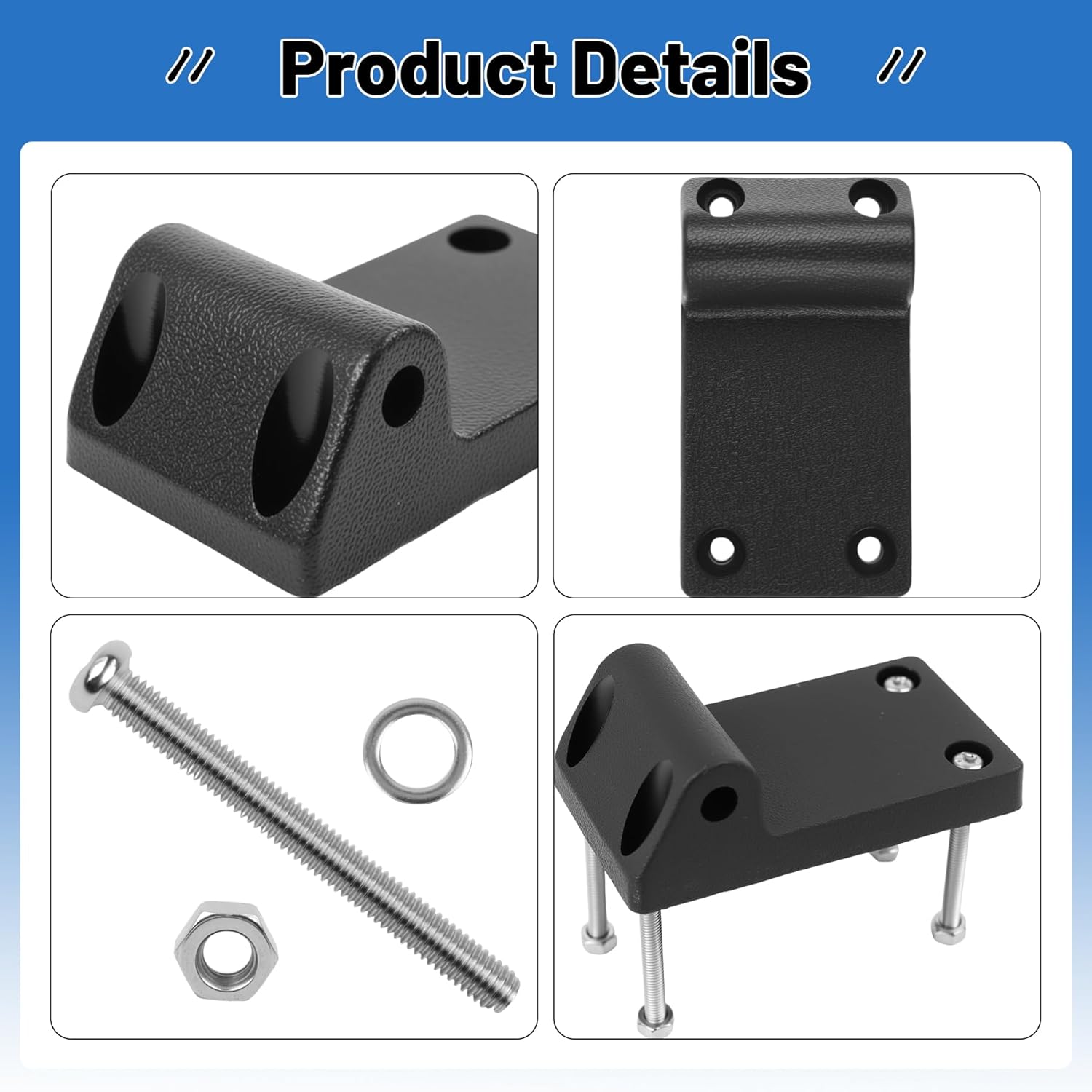 2Pcs Tilt-Up Mounting Bracket Replace for 1023, Compatible with Scotty Downrigger Models 1080-1116, NOT Works for 1050, 1050MP or 1060 Compact Downriggers, Black, Small