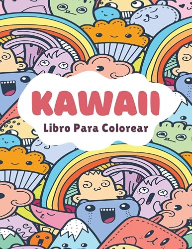 Libro Para Colorear Kawaii: Lindo estilo Japonés | Libro de Colorear | Para Niños, Adolescentes y Adultos | 40 Dibujos