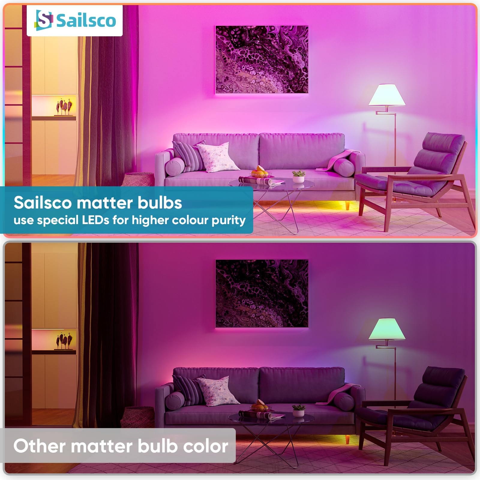 Matter Lampadina WiFi GU10 Intelligente LED Smart,Compatibile con Alexa,Google Home,Smart Life, 4.7W(Equivalenti a 57 W),400LM,Dimmerabile RGB+2700K-6500K Lampadine Multicolore GU10,Pacco da 4