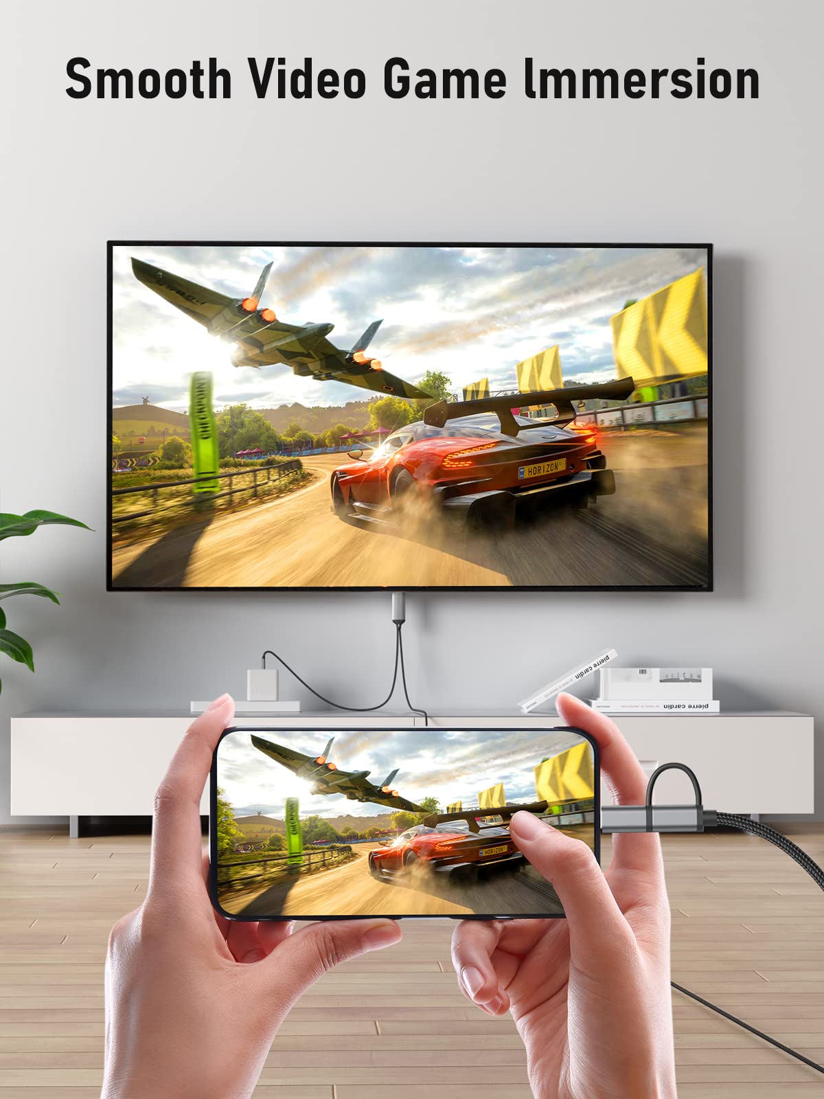 Lemorele Cavo Adattatore HDMI MHL 2 in 1 2M, da Micro USB Tipo C a HDMI, FHD per USB C Pad/iPhoe/Huaiwei/Xiaomi e Samang Galaxy a HDTV/Proiettore/Monitor