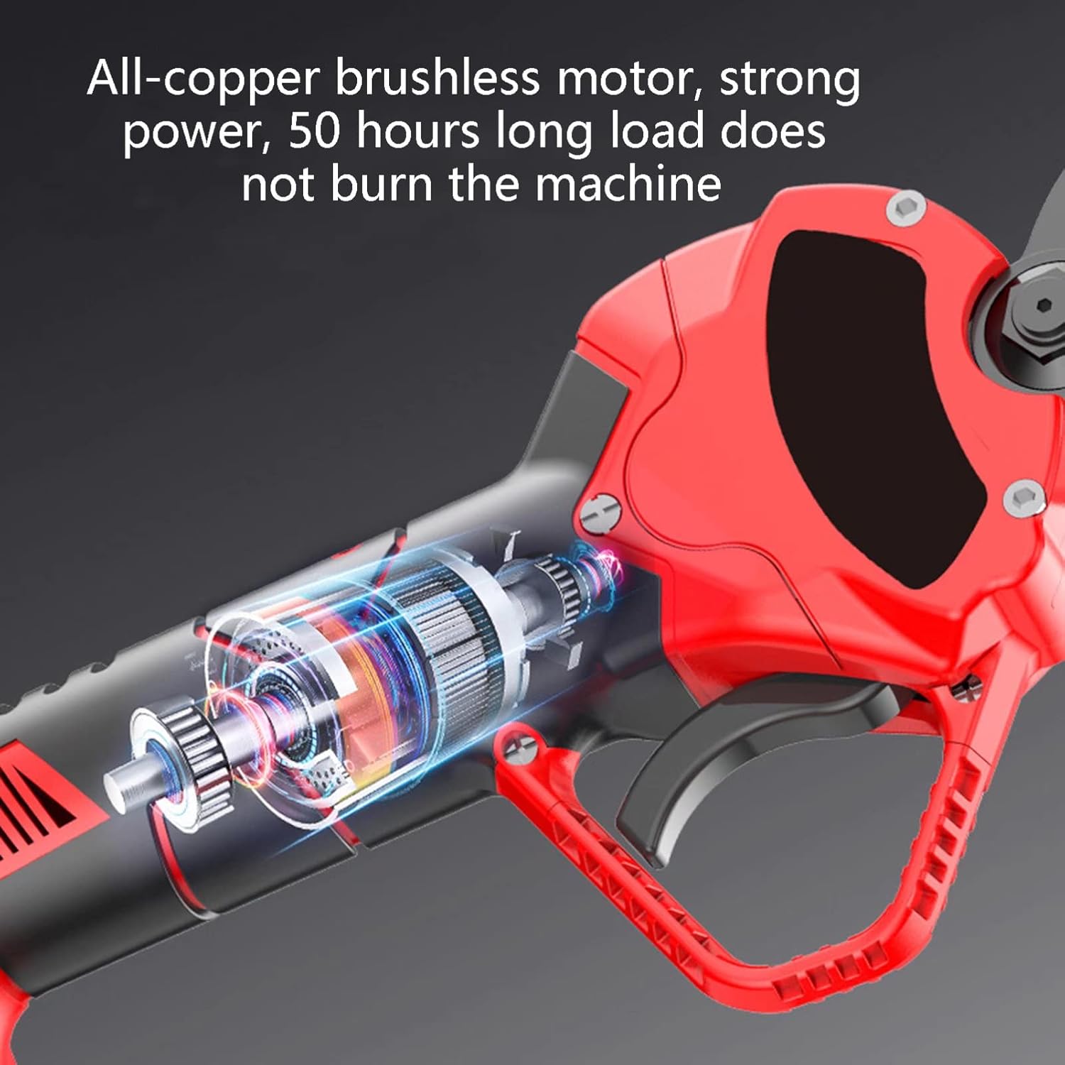 Professional Cordless Electric Pruning Shears, Dc 21V Electric Secateurs Pruners with LCD Screen, 1/2Pcs Rechargeable Lithium Battery