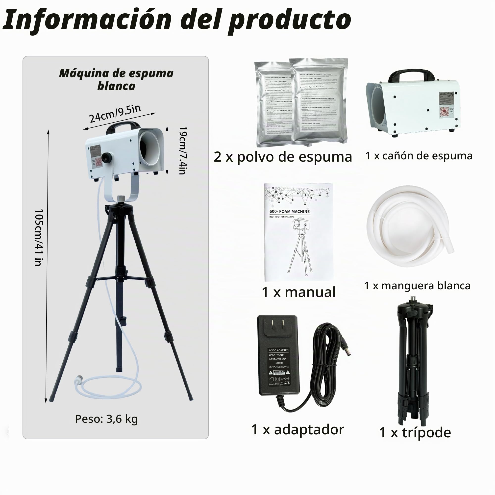 PILIN Máquina de espuma de 600 W para fiestas, cañón eléctrico de espuma para interiores y exteriores, máquina de espuma de burbujas resistente para bodas, festivales y eventos