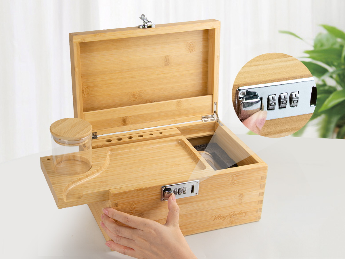 Amazon.com: Viking Factory Large Bamboo Storage Box with