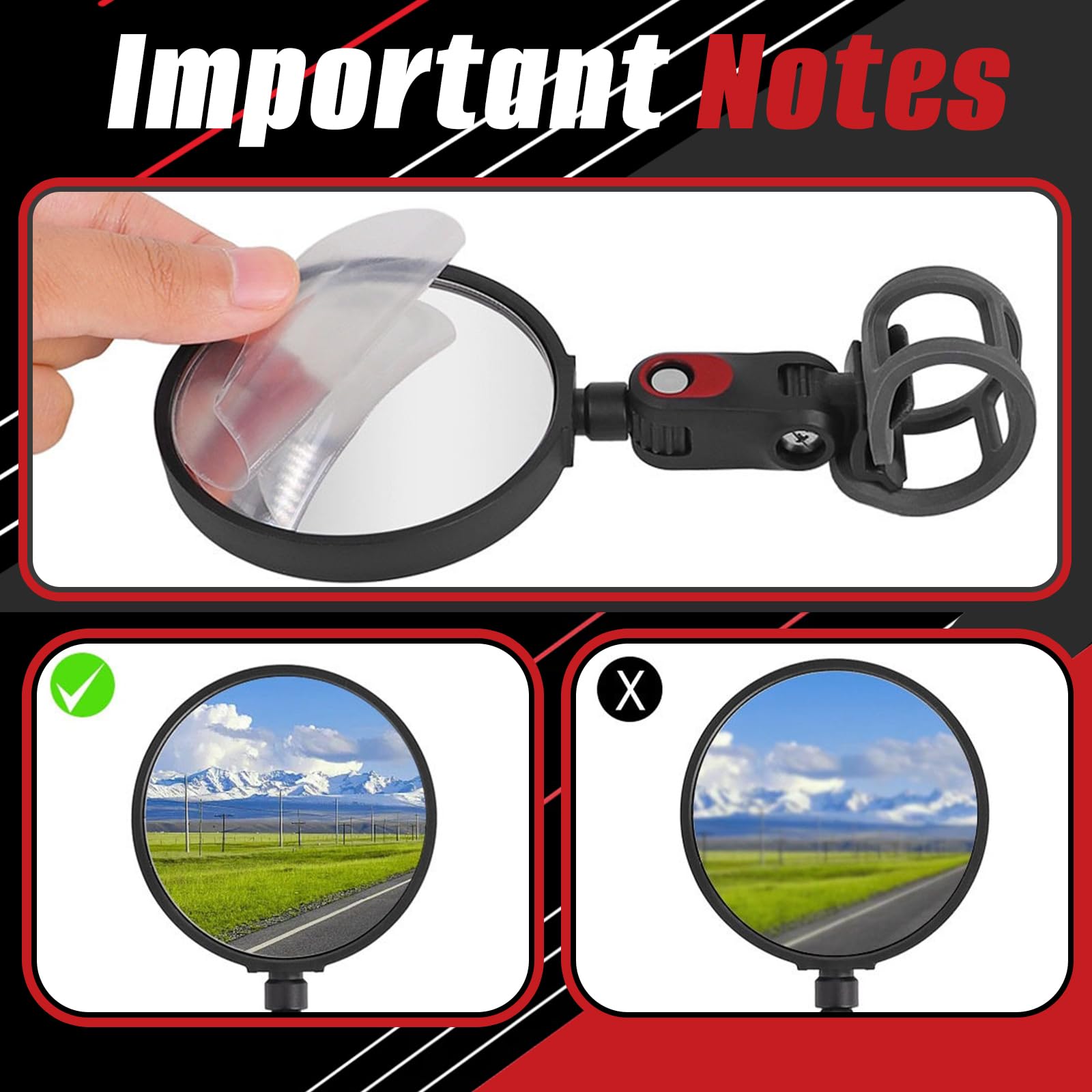 2 Pezzi Specchietto Bici, Specchietto Retrovisore per Bicicletta Regolabile 360° e Pieghevole 180° HD Convesso Accessori Monopattino Elettrico per Ninebot ZT3 G3 G2 F3 E3