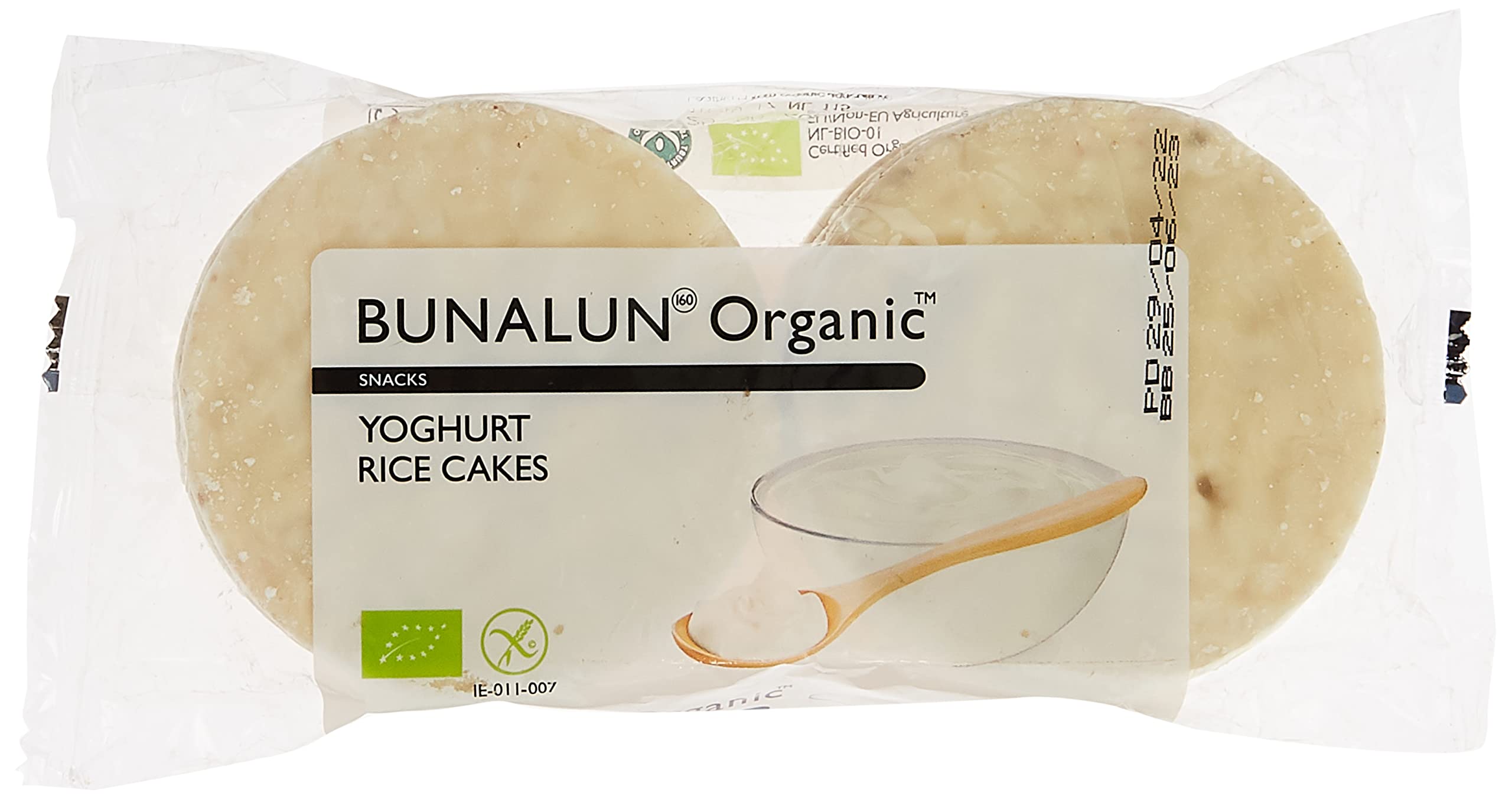 Bunalun Organic Yoghurt Rice Cakes, 100 gm - Creamy Yoghurt Rice Cakes; Gluten Free;