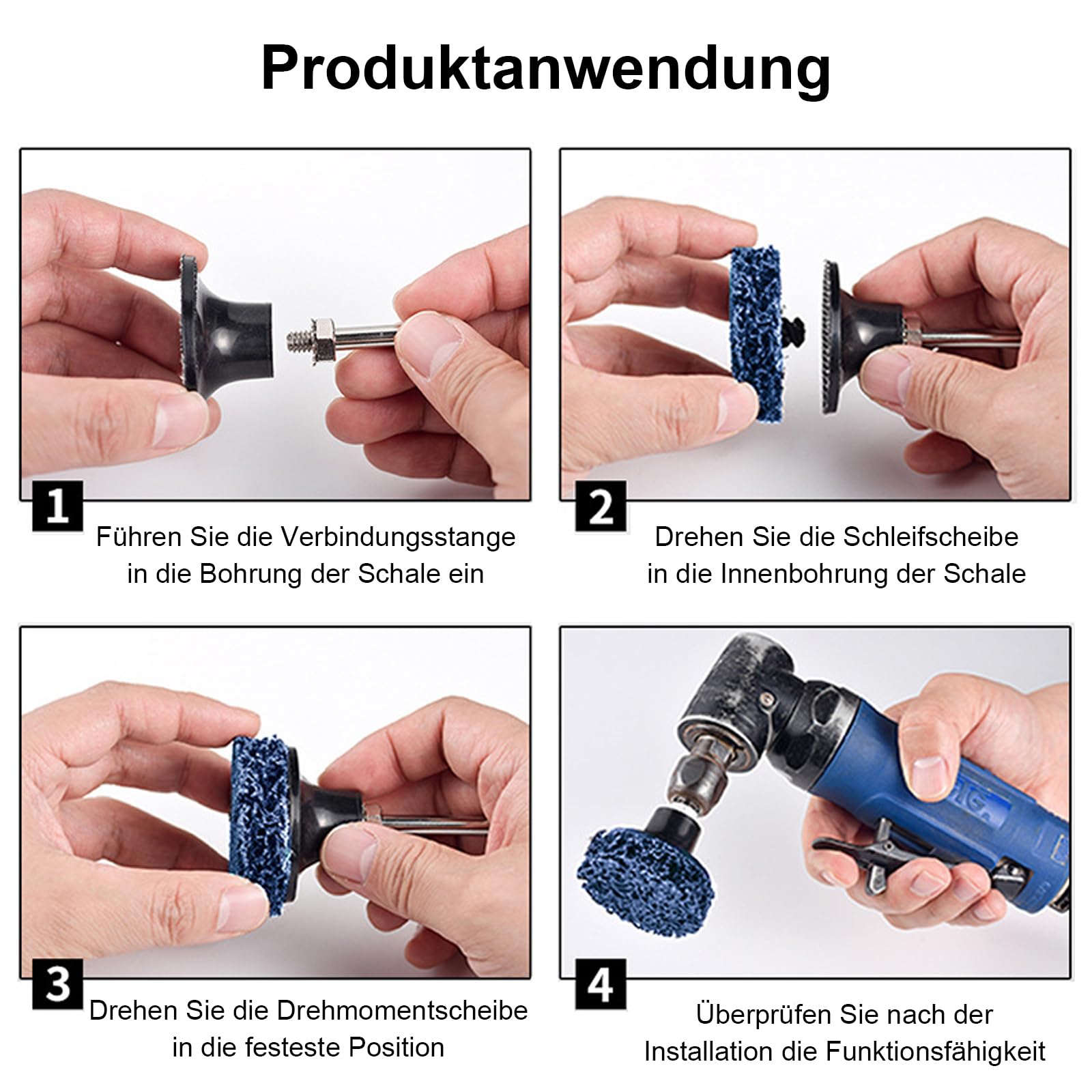 33 Stück CSD Scheibe 50mm, Schleifscheiben Grobreinigung, Reinigungsscheibe Winkelschleifer, Grobreinigungsscheibe Bohrmaschine, Grobschleifscheibe, Entfernen von Rost, Farbe, Lack auf Metall