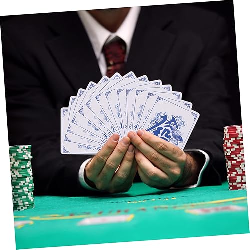 Miniatura 8 de Toyvian 1 Unidades de Poker Miniatura Kits 144 Tarjetas de Papel Juego de Viaje Juego de Azulejo Chino Juego de Mesa de Juego de Accesorios de