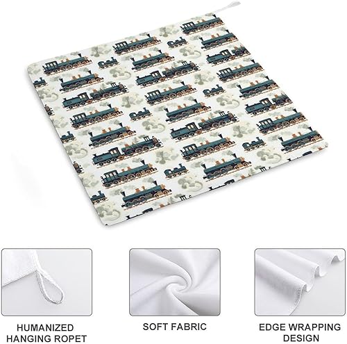 Miniatura 3 de Decorative Hand Towels for Bathroom - Green Retro Train Print Soft Absorbent Small Bath Hand Towels for Kitchen, Farmhouse, Spa, Hotel, Guest Tea