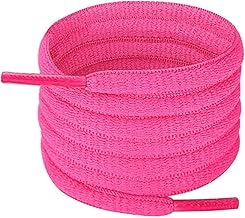 WISDOM Neon Pink Round Oval Shoe Lace 4 mm Thick Shoelace for Sport, Casual, Hiking, Sneaker Shoes & Boot (3 pair)