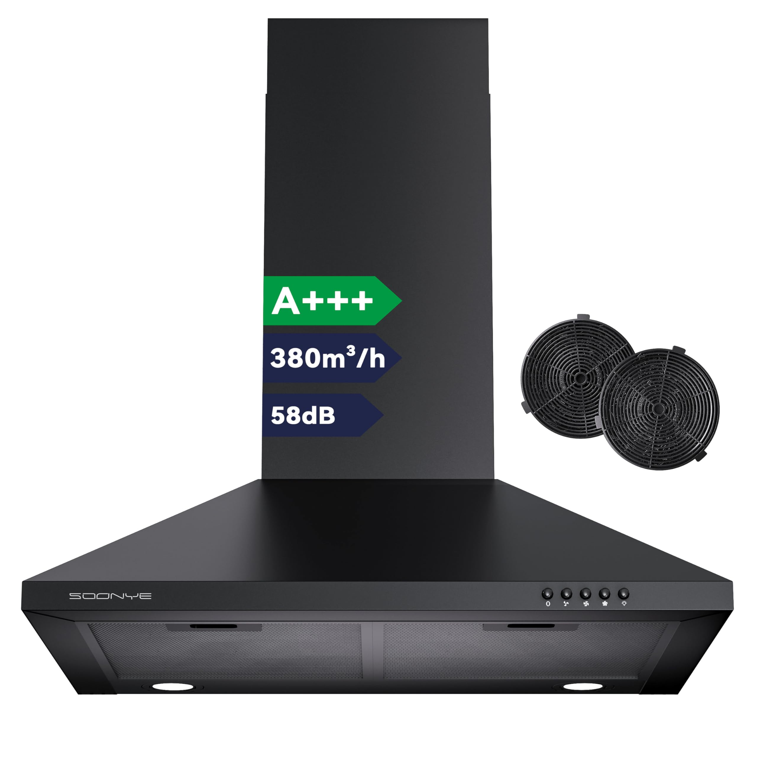 SEU01GB6038 okap kuchenny klasy A+++ 60cm 380m³/h