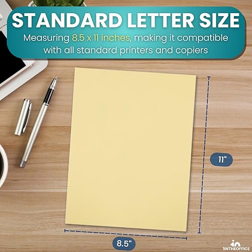 Miniatura 4 de 1InTheOffice Papel de copia amarillo, papel de copia de color amarillo, papel de impresora tamaño carta de 8.5 x 11 pulgadas, densidad de 20 libras,