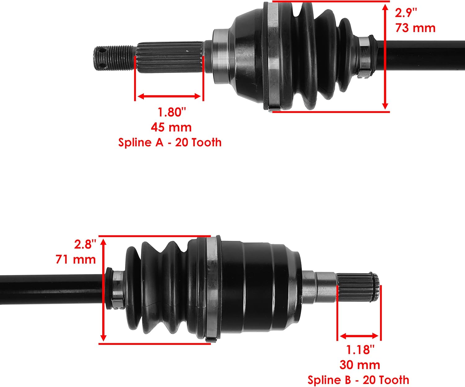 Caltric Front Left Complete Cv Joint Axle Compatible with Suzuki Lt-A750X King Quad 750 Axi 4X4 2008 2009 2011 2012 2013 2014 2015