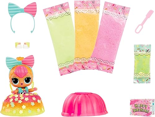 Miniatura 2 de LOL Surprise Mix & Make Birthday Cake Tots con muñeca coleccionable, vestido de pastel de bricolaje, fabricación de pasteles y decoración,