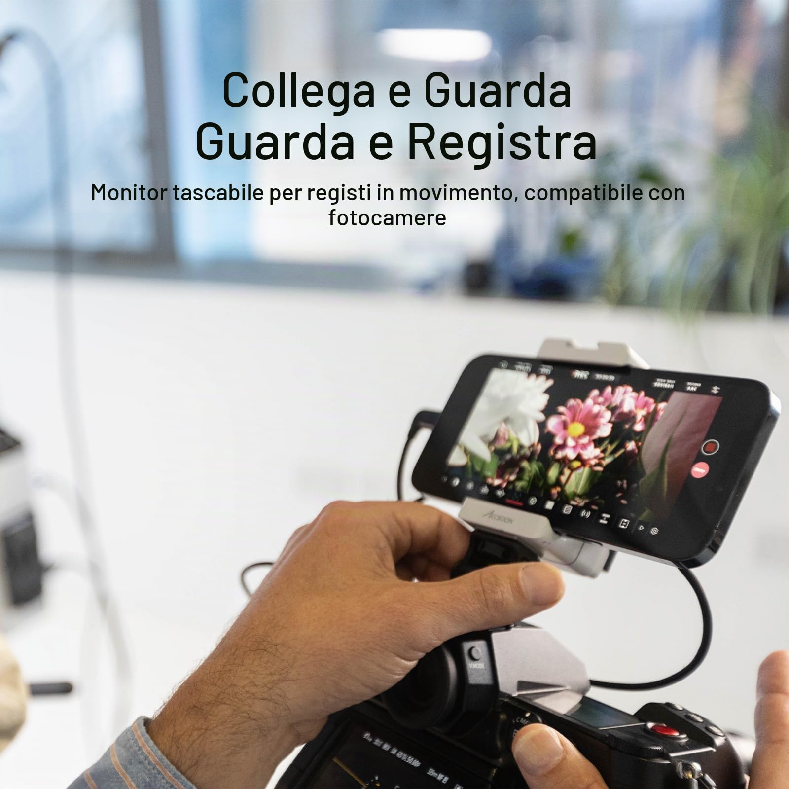 Accsoon SeeMo adattatore di acquisizione video da HDMI a USB C per TelePhone e iPad, supporto video 1080P 60FPS e monitoraggio/streaming/registrazione in tempo reale-Bianco