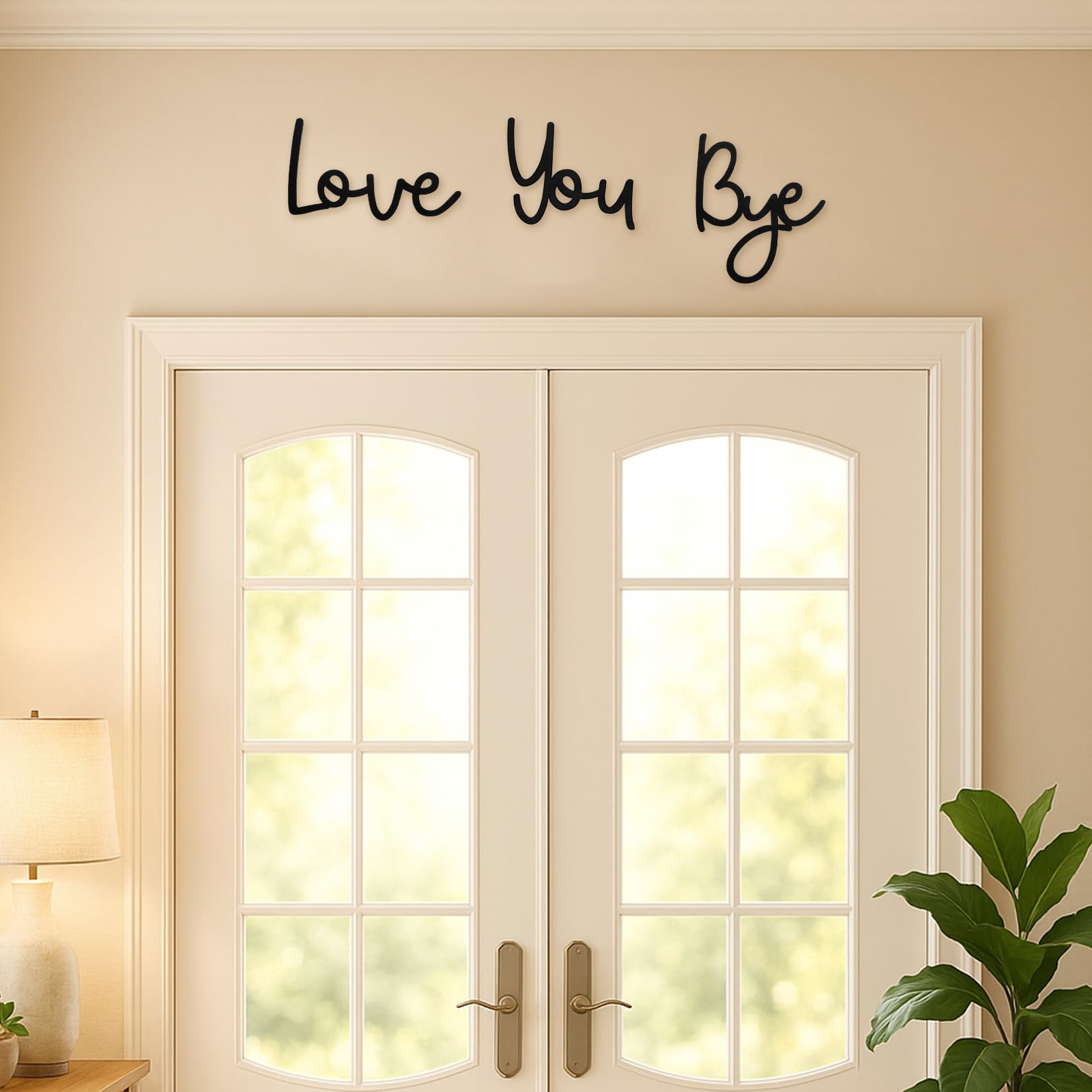 Wandschild 'Love You Goodbye' Aus Holz – Dekorative Schriftzug-Deko Für Zuhause