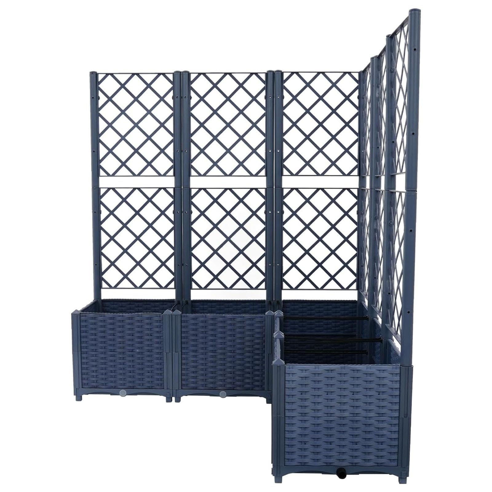 Generisch Blumenkasten Mit Rankgitter Kunststoff, Pflanzkbel Mit Spalier  Fr Kletterpflanzen Topfpflanzen, Pflanzkasten Mit Spalier Fr  Kletterpflanzen Blumenkbel Rankhilfe(Blue,4PCS): Amazon.de: Garten