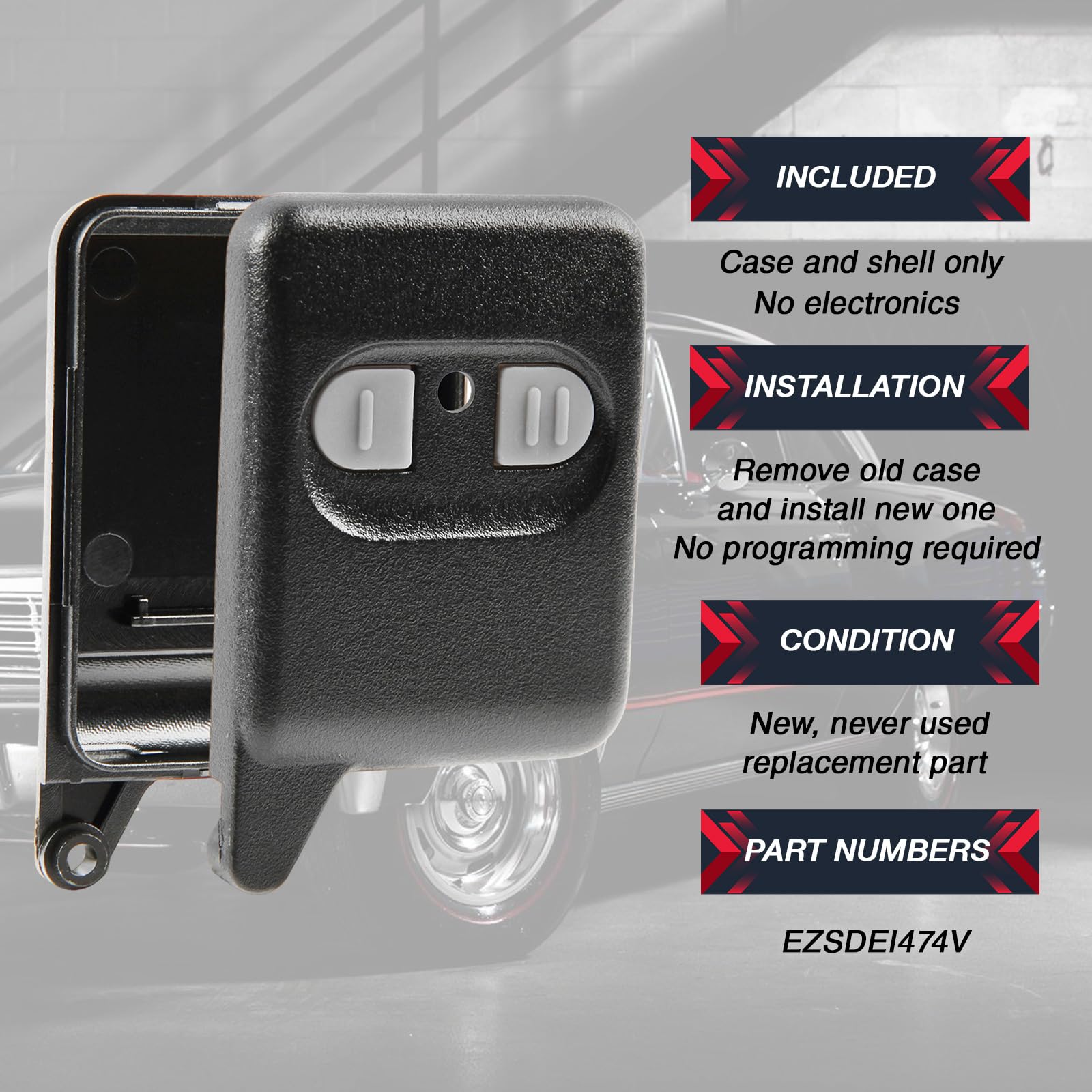 2 fundas para llavero Viper Hornet DEI Hyundai Rattler Aftermarket Alarm Keyless Entry Remote (EZSDEI471)