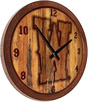 Vista 127 de The Fan-Brand NCAA Oklahoma Sooners: Faux Barrel Top Wall Clock Sports Team Bar Sign Décor - Home Man Cave, Party Decoration - Made On Demand
