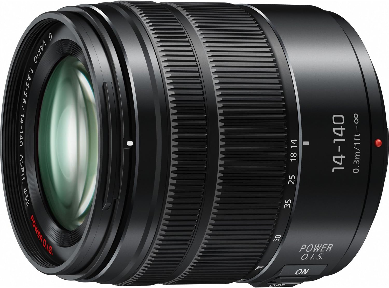 PANASONIC LUMIX G VARIO LENS, 14-140MM, F3.5-5.6 ASPH., MIRRORLESS MICRO FOUR THIRDS, POWER OPTICAL I.S., H-FS14140AK (USA BLACK)