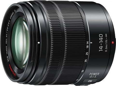 PANASONIC LUMIX G Vario Lens, 14-140MM, F3.5-5.6 ASPH., MIRRORLESS Micro Four Thirds, Power Optical I.S., H-FS14140AK USA Black