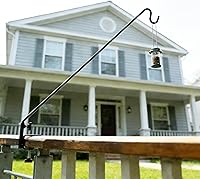 Vista 9 de ERYTLLY Gancho de cubierta de alcance extendido para poste de pared, gancho extensible y soporte de pared de 43 pulgadas para colgar comedero