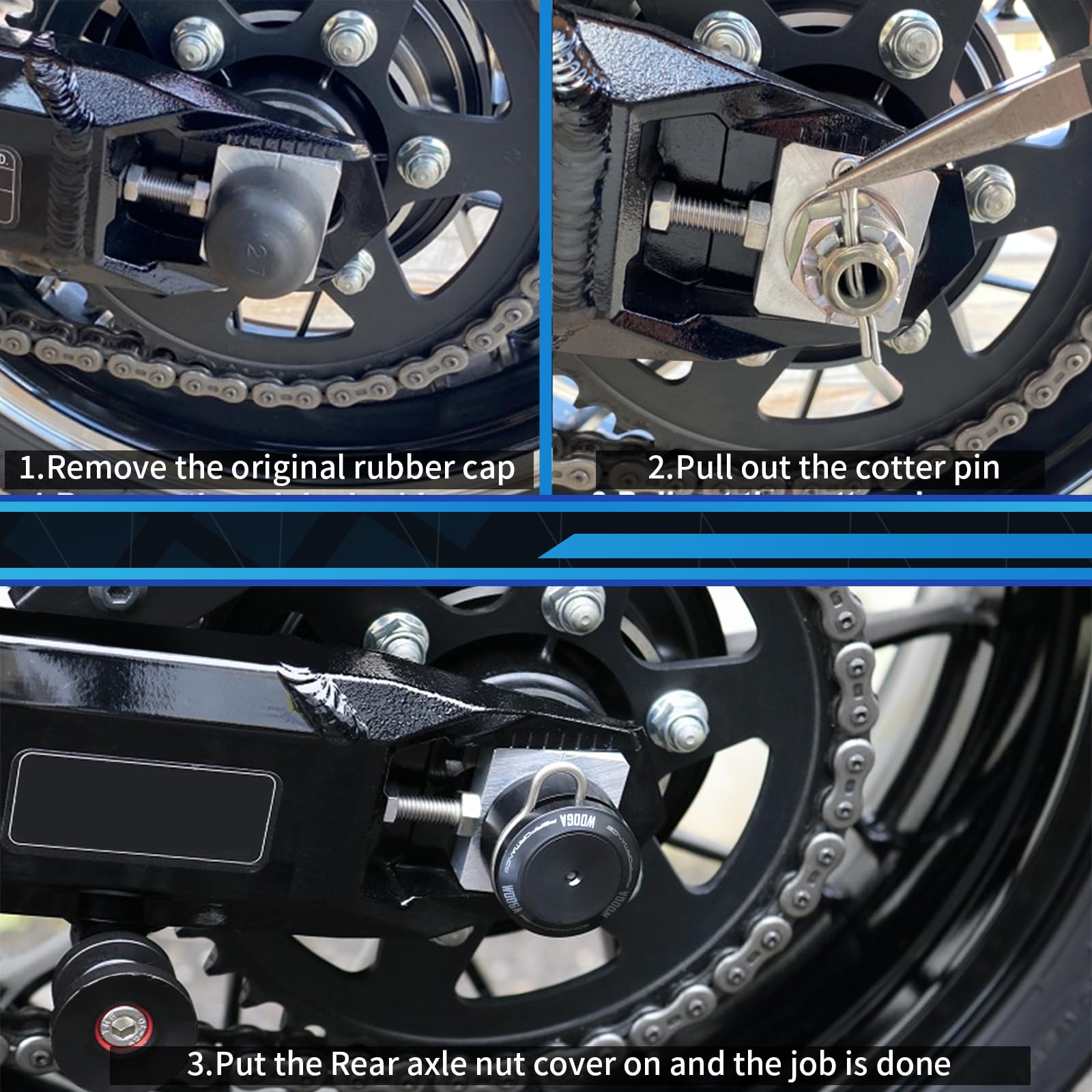 Kenji_ea　ヘッドキャップ+カバー+アクスル　3点セット Amazon | GFARDMOTO モーターサイクル リアアクスルナットカバー