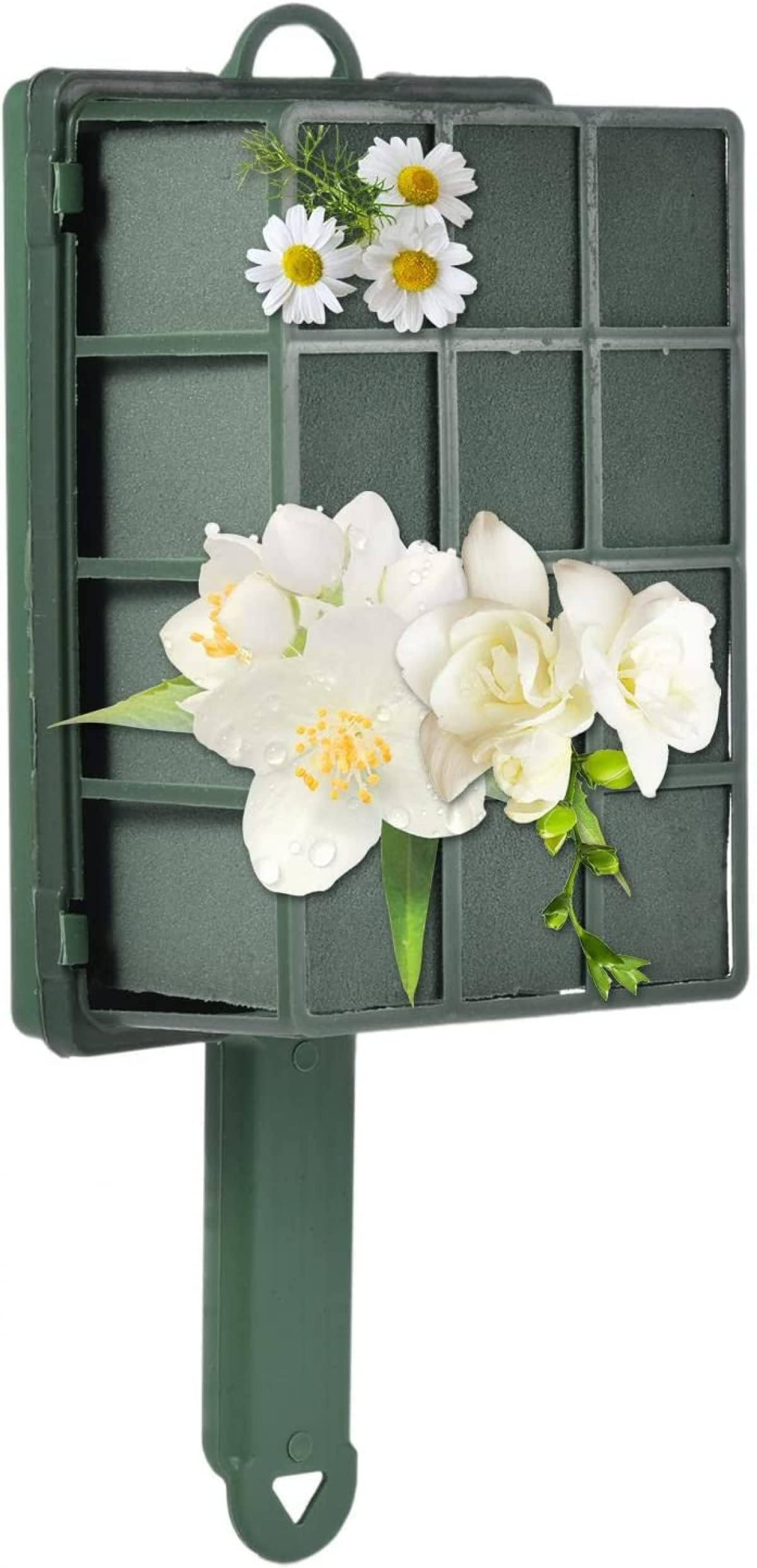 2 Portafiori In Schiuma Floreale Per Matrimonio – Base In Plastica Con Schiuma Umida Verde 20x19 Cm - 2