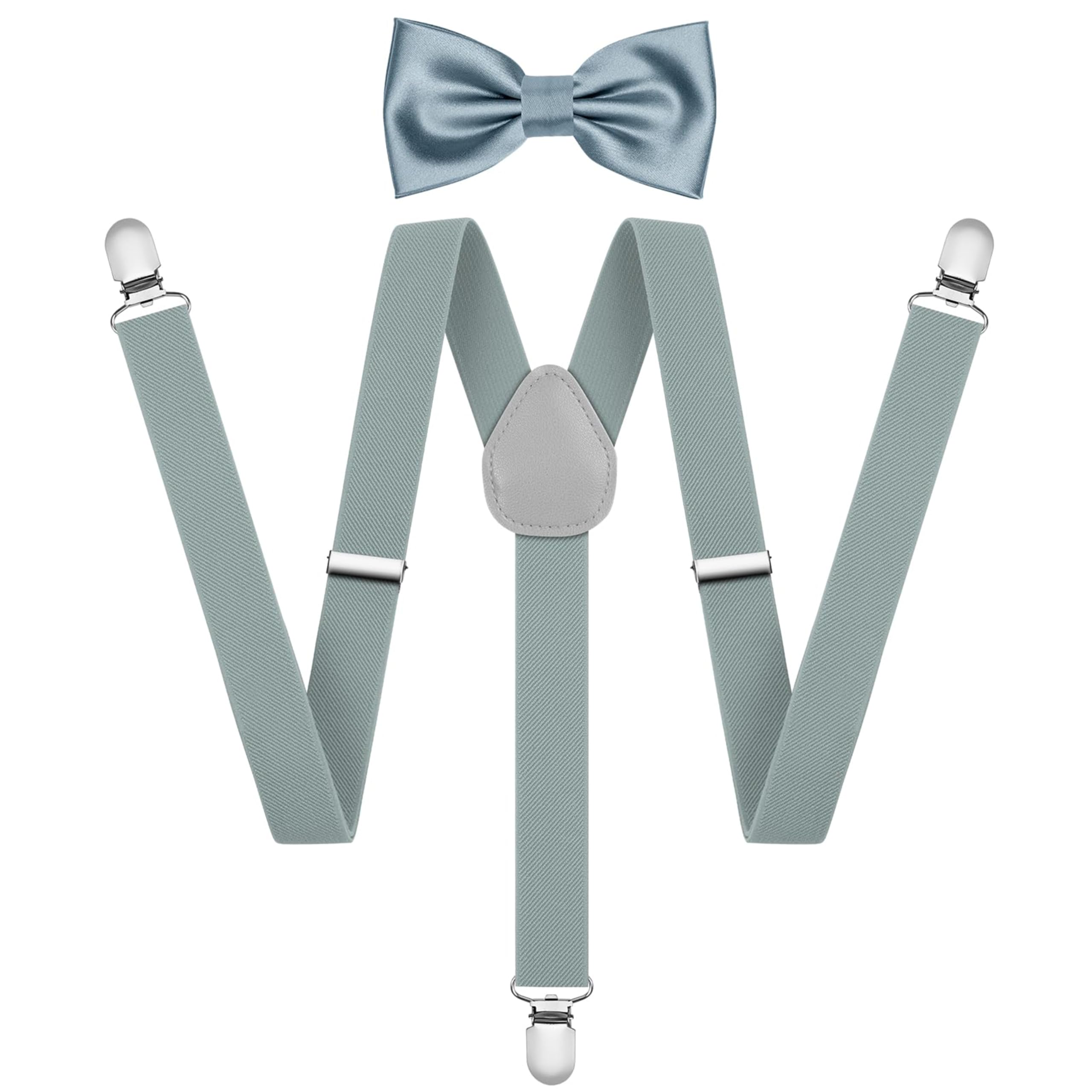 bow tie house Men's Classic Black Suspenders and Bow Tie Set, Y-Back Design, Adjustable 30-50 cm, Pre-tied 12x6.5 cm Bow-picture-47