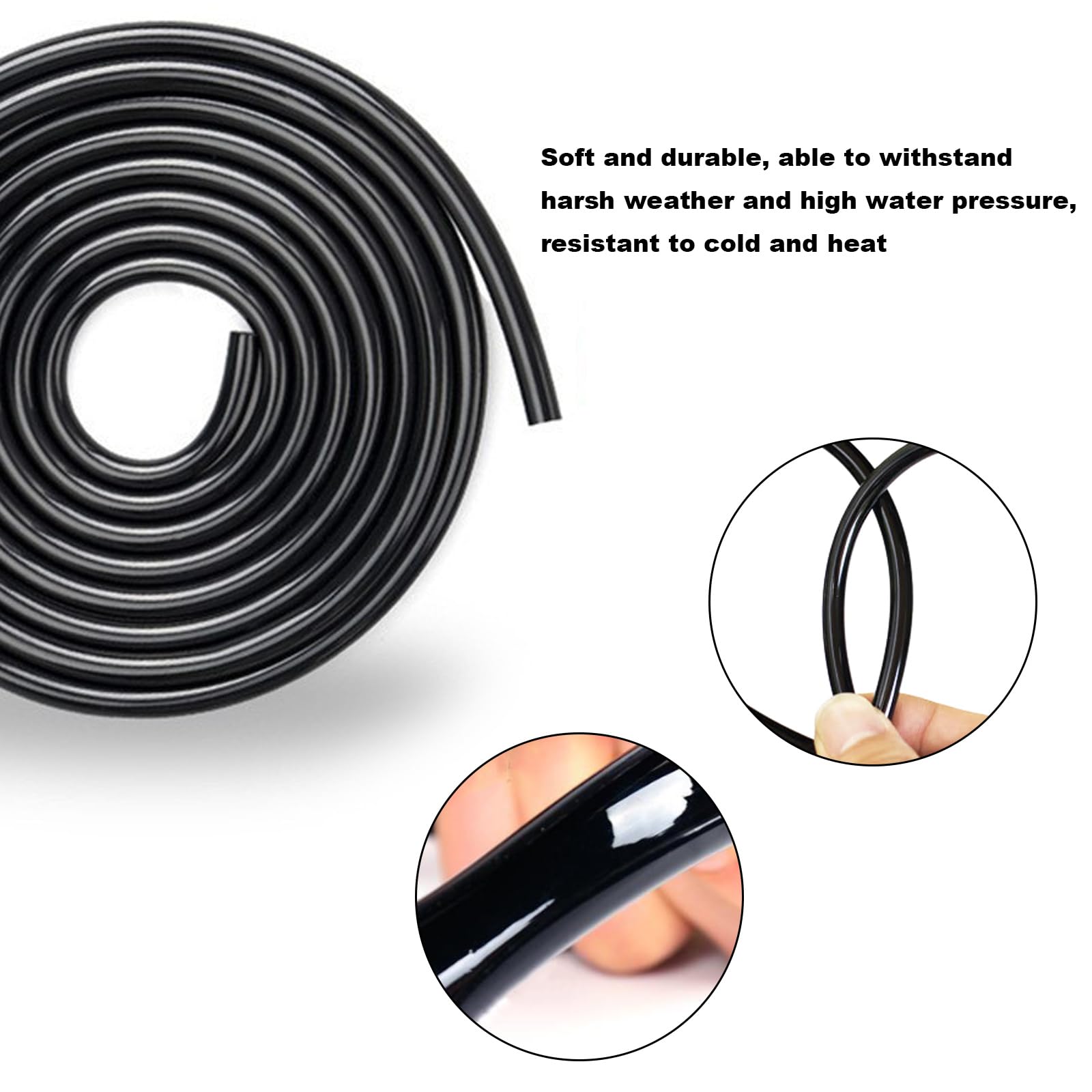 Tubi per irrigazione a goccia 656 piedi 1/4 irrigazione a goccia Tubo per irrigazione a goccia, kit di irrigazione a goccia