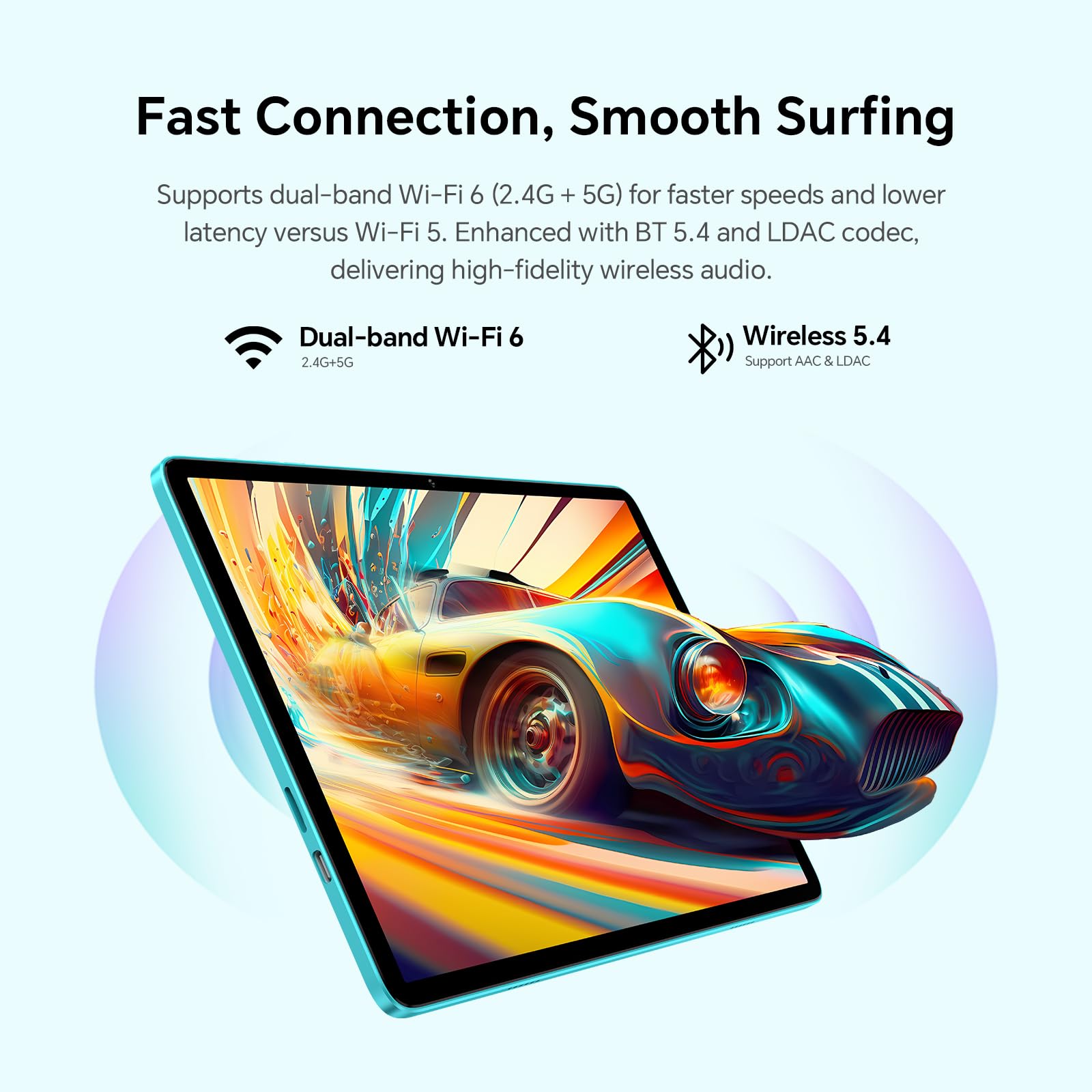 TECLAST P33 Tablet 10 Pulgadas Gemini AI, Android Tableta con 10 Accesorios, 64GB+4TB TF, 2GHz Octa-Core, Widevine L1, WiFi 6, 6000mAh/BT5.4/OTG, Tablet con Teclado+Lápiz+Funda+Ratón+Auriculares, 2026