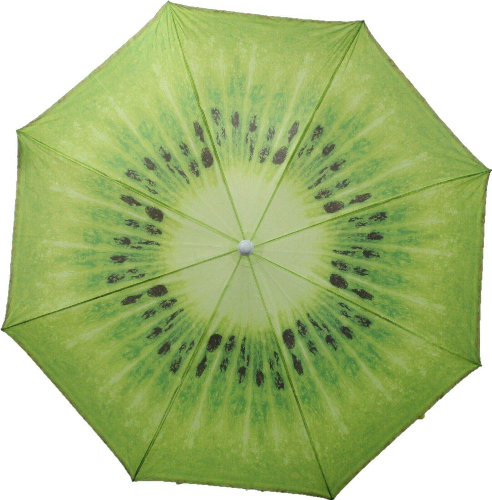 Bright Parasol Garden Umbrella Beach Shade Tilting Lovely Fruit Colours 180cm (Green Kiwi)